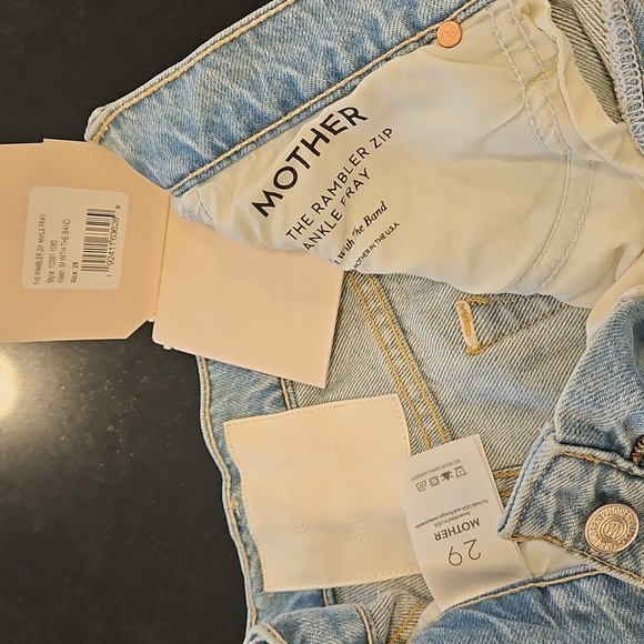 💕MOTHER SUPERIOR💕 The Rambler Zip Ankle Fray Jeans ~ I'm With the Band 29 NWT - Picture 16 of 16